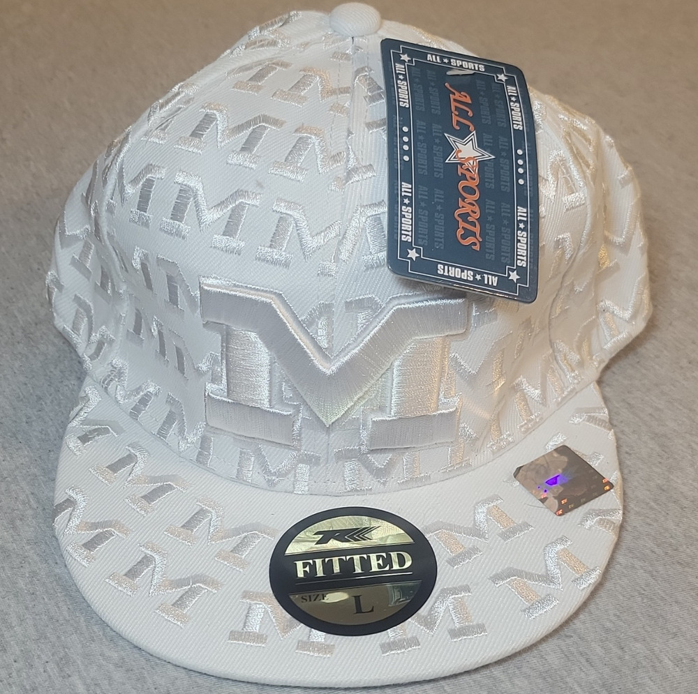 Memphis Tigers Best Headwear White Fitted Baseball Cap Hat Men’s L